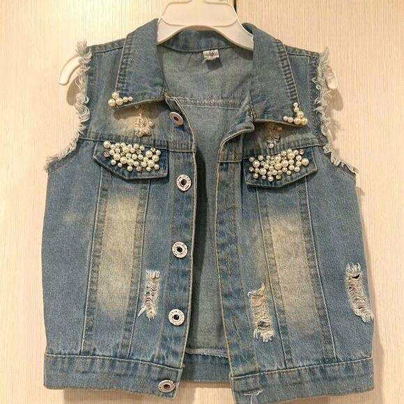 Pearls Jean vest  - Picture 1 of 14